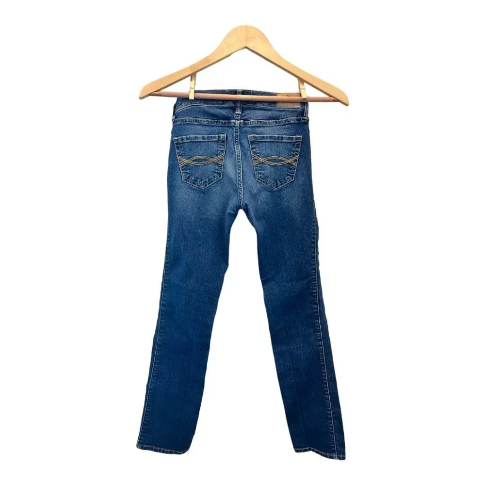 Abercrombie Kids Straight Leg Blue Wash Stretch Denim Jeans Boys Size 11/12 - Picture 4 of 10